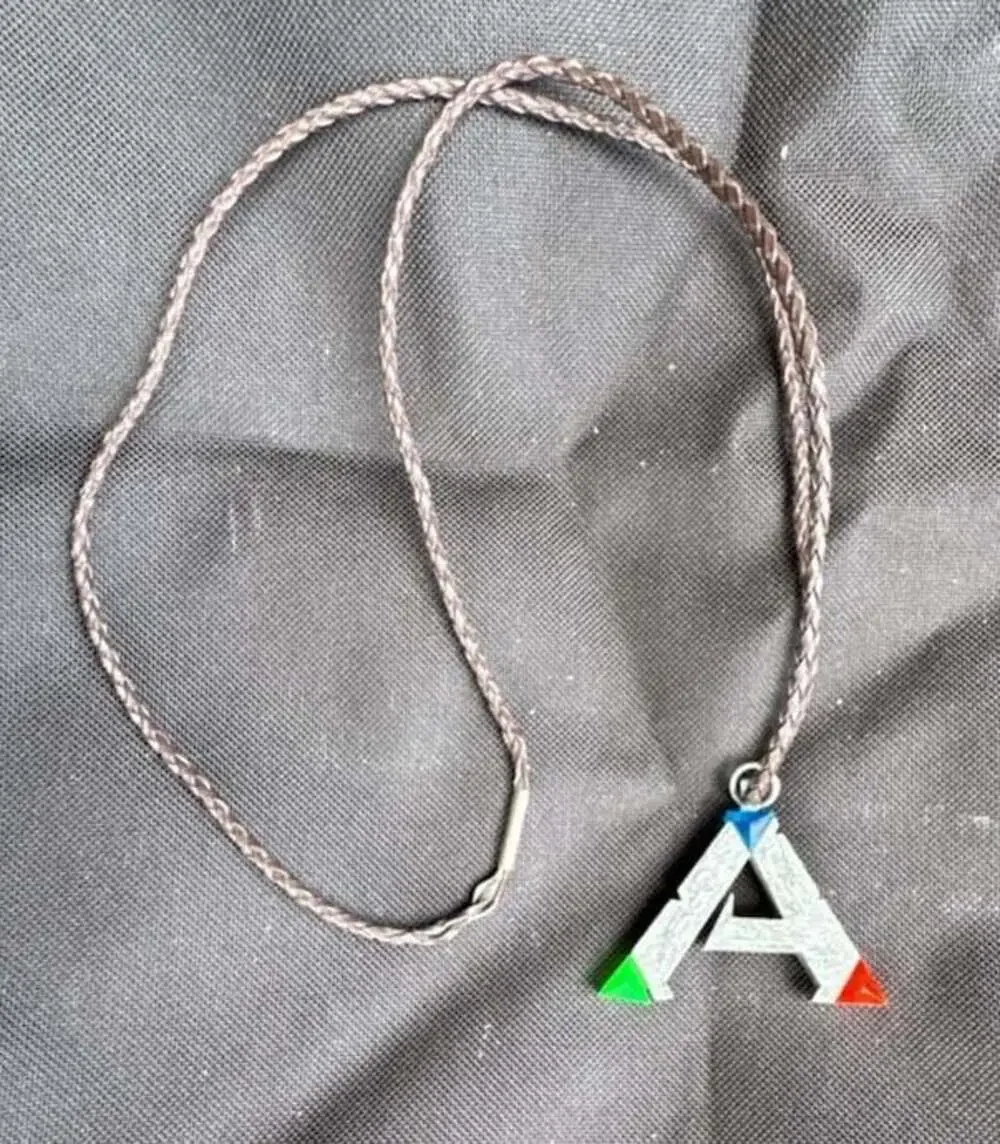 ARK Survival Evolved Alloy Pendant Necklace with Braided Cord